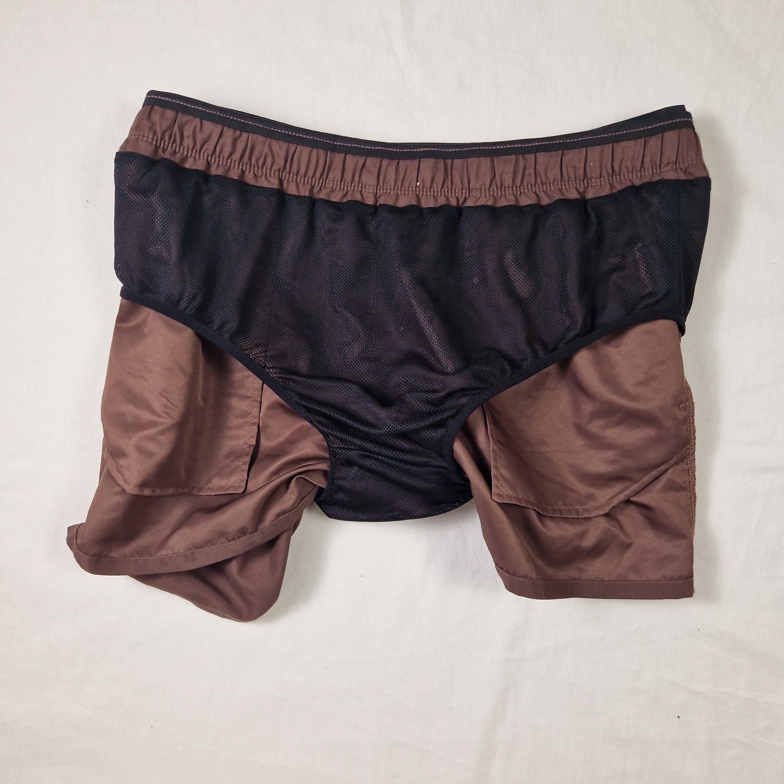 Unbranded Mens Swim Shorts Brown W36 UK L