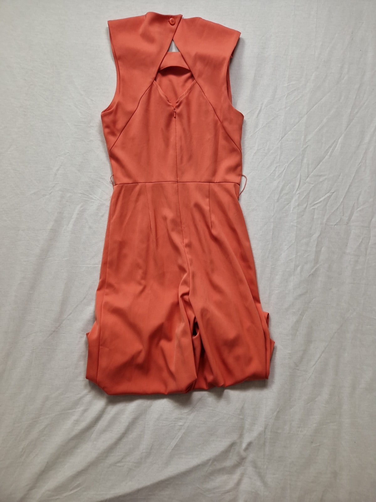 Warehouse Womens Orange Jumpsuit Polyester UK 8 L22 Preloved