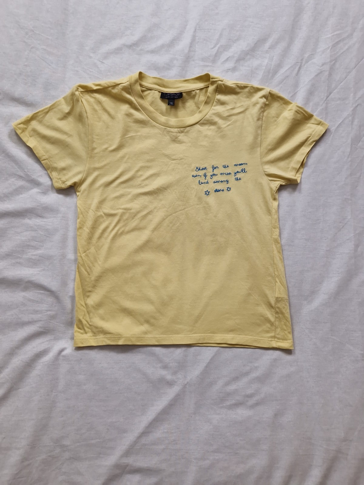 topshop Womens t shirt yellow uk 12
