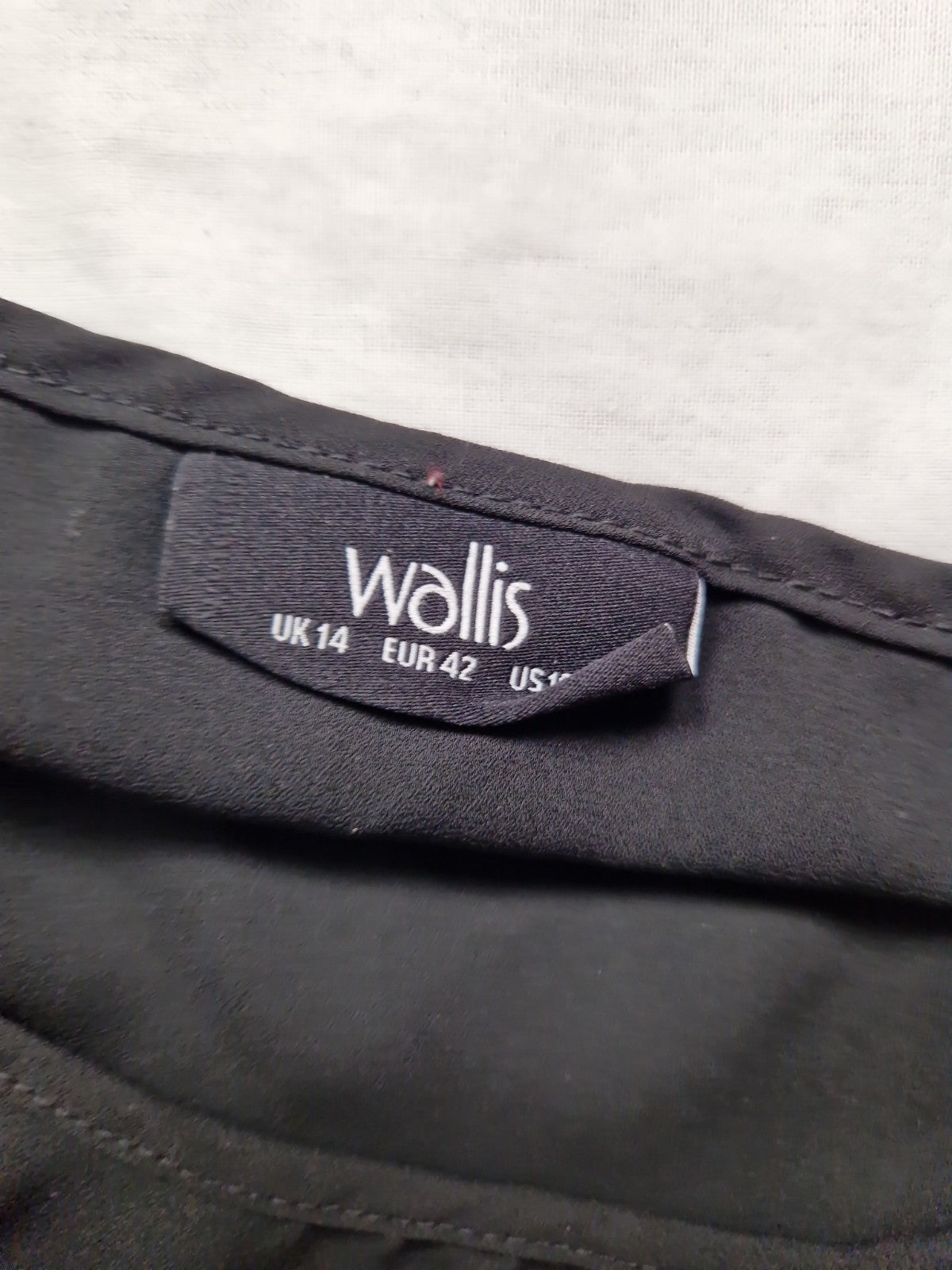 Wallis Womens Top Blouse Jersey Black UK 14